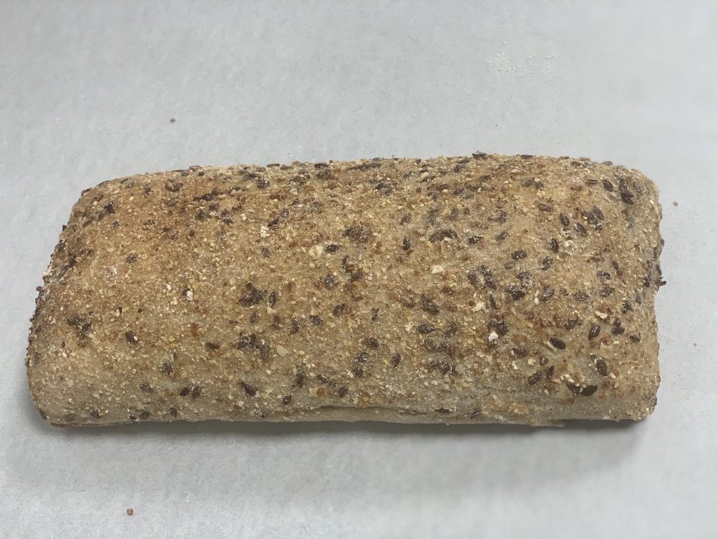 Ciabatta Multi seeds L:20cm W:7cm 80% cook