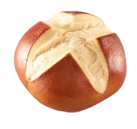 Pretzel bun round 2cuts cross out After baking 80gr
