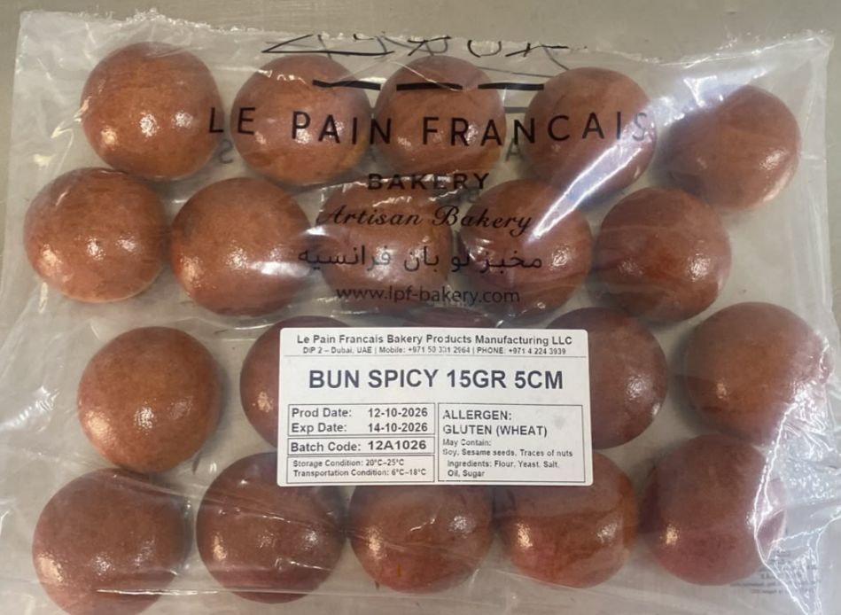 Bun Spicy 20gr 5.5cm Maximum after baking