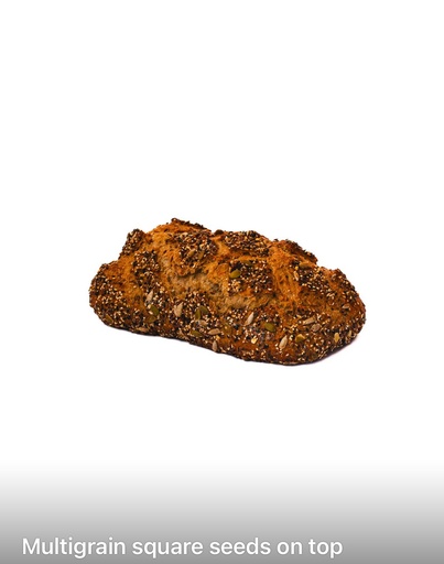 Loaf multigrain square seeds on top 1100gr sliced